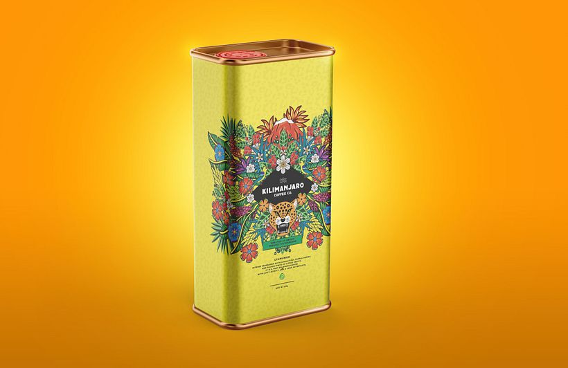 Weitere Illustration von Catalina Estrada für die Verpackung einer Kaffeemarke. 