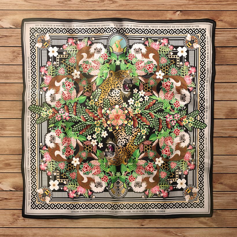 Eine weitere Illustration von Catalina Estrada auf Leinwand. 