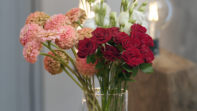Flores con forma redonda.