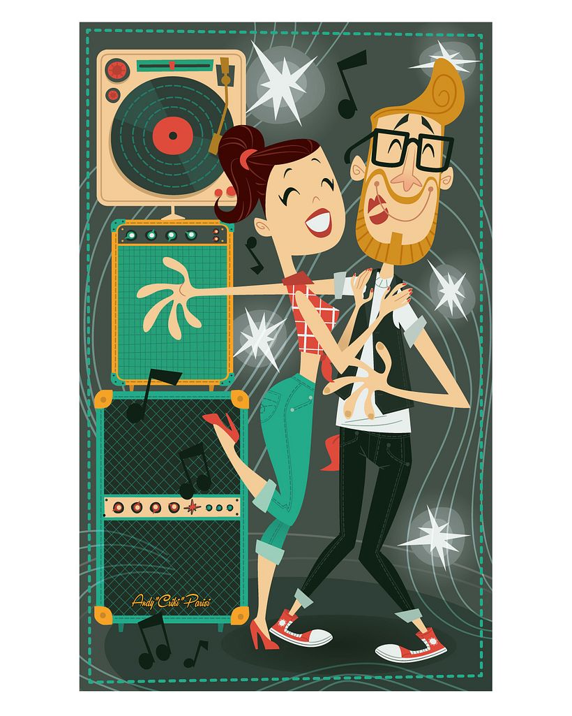 Illustrazione per il progetto editoriale "FIFTIES"