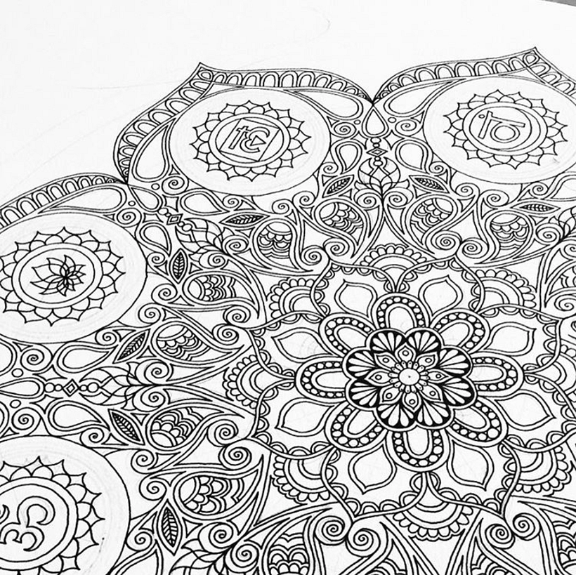 Mandala Drawing "The Chakra Mandala" 2