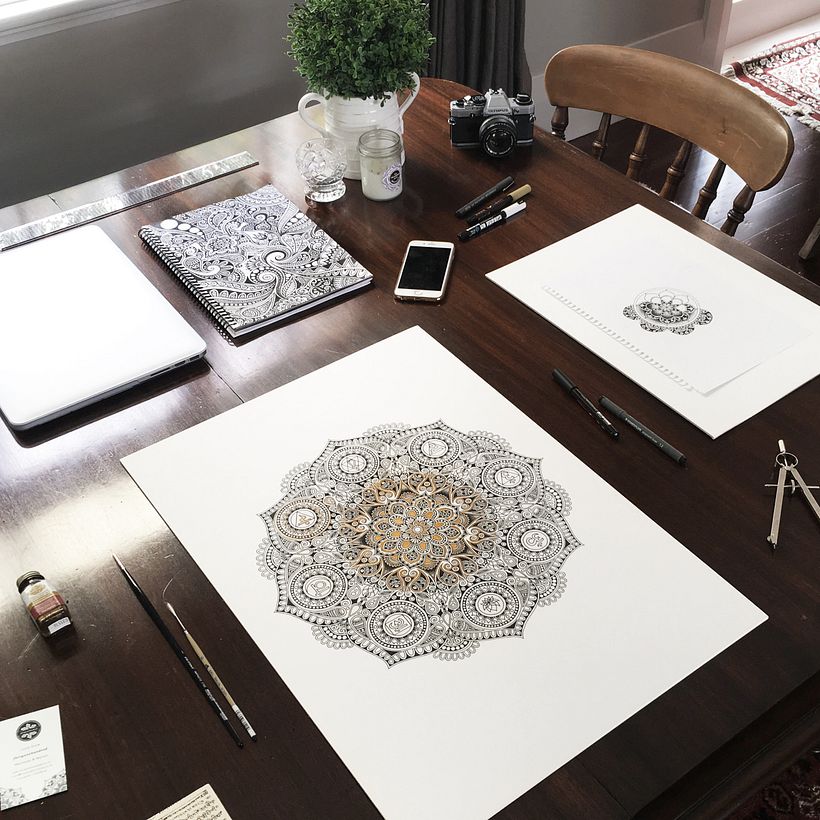 Mandala Drawing "The Chakra Mandala" 3