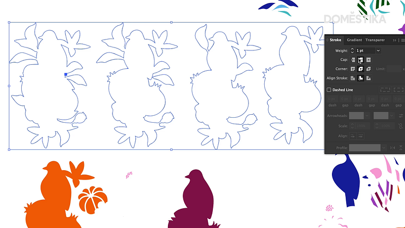 O primeiro passo para criar a sua tiara é planejar a ilustração no computador utilizando o Adobe Illustrator