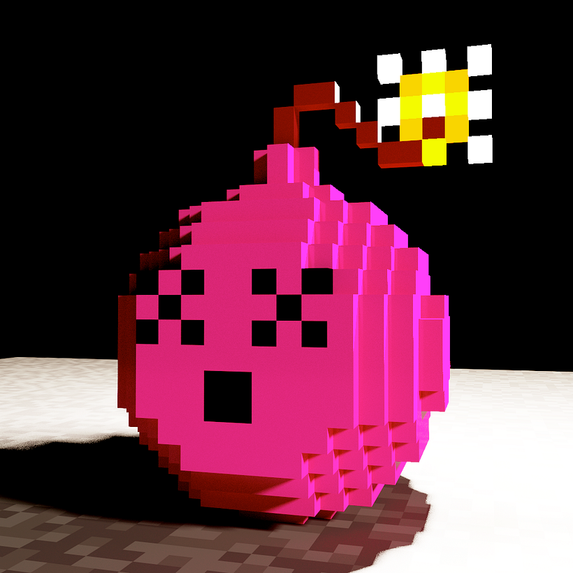 Pink Bomb Pixel and Vector Art 2
