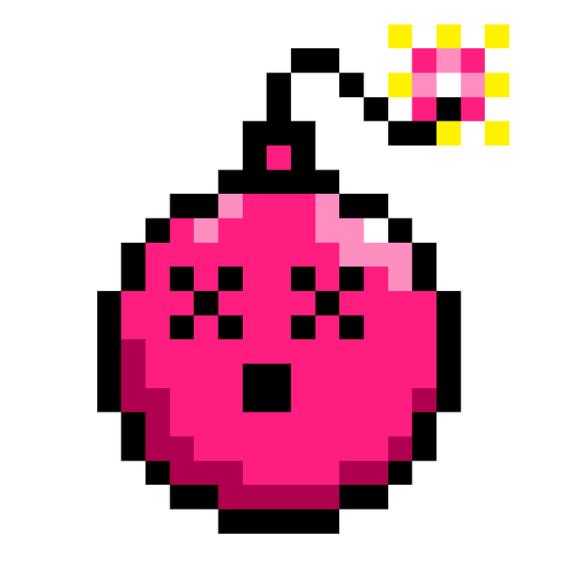 Pink Bomb Pixel and Vector Art 4