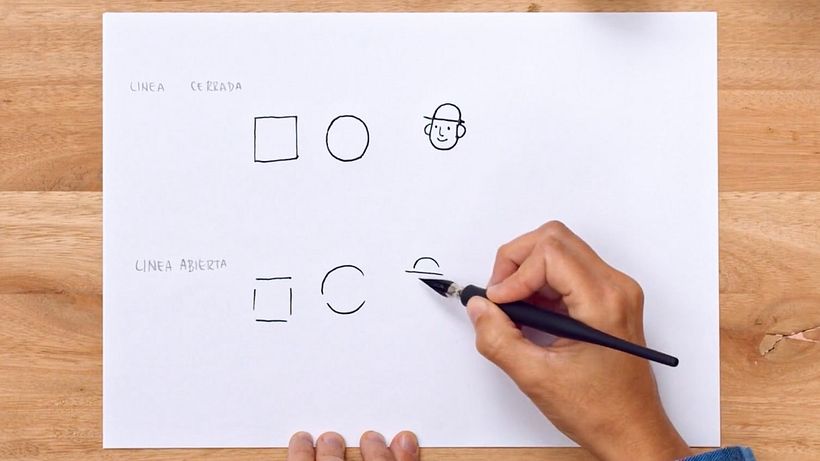 Vergleiche die verschiedenen Stile, die du mit einem Pinsel und einem Kalligrafiestift erzielst. 