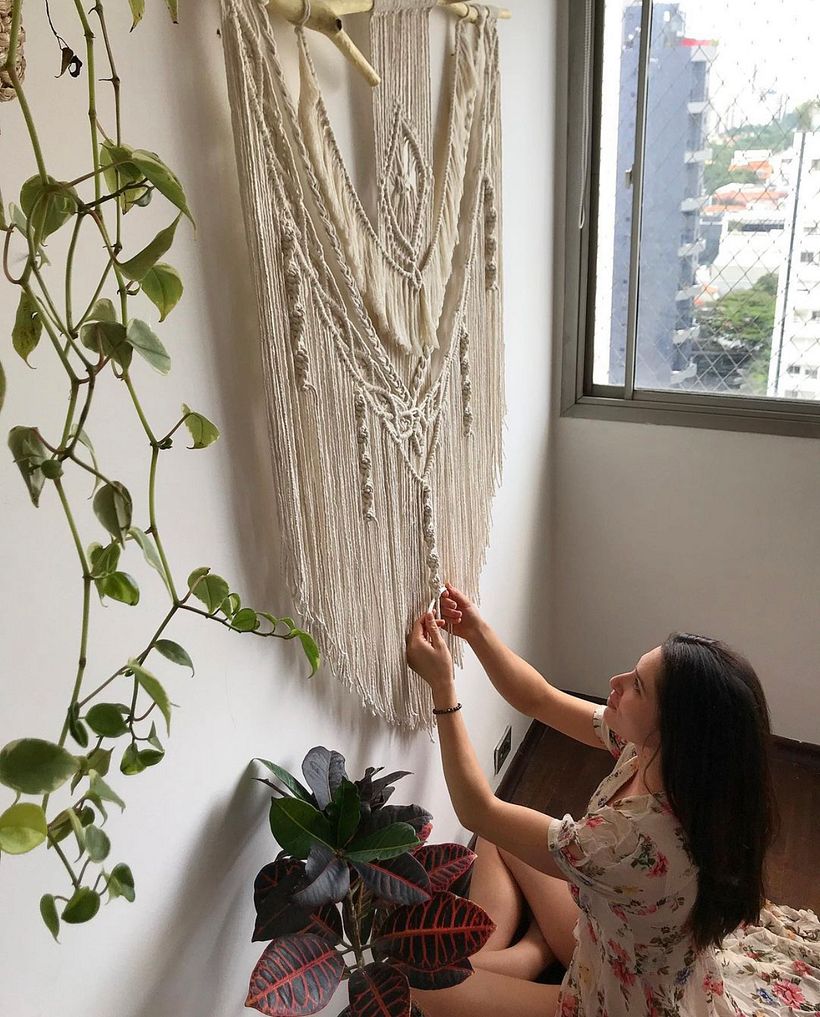 Painéis de macrame grandes - Sanat ve El Sanatları