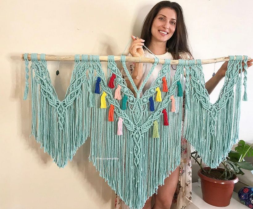 Painéis de macrame grandes - Sanat ve El Sanatları