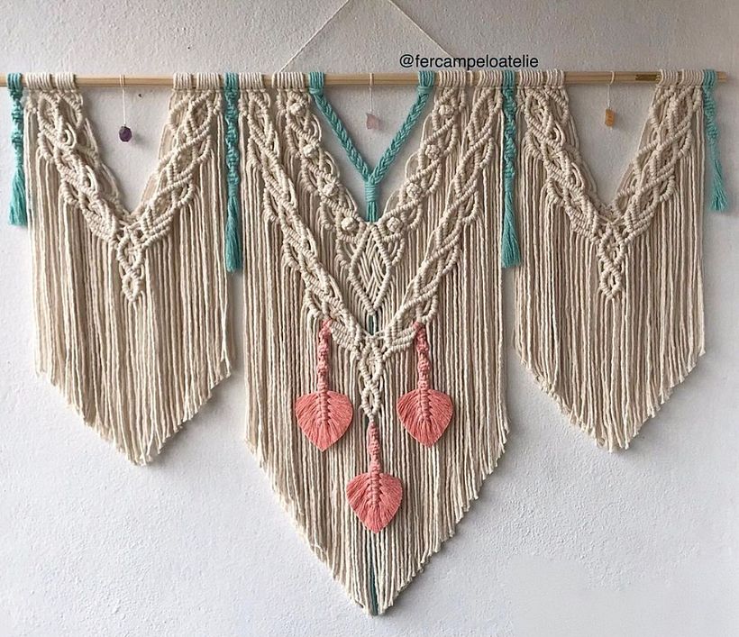 Painéis de macrame grandes - Sanat ve El Sanatları