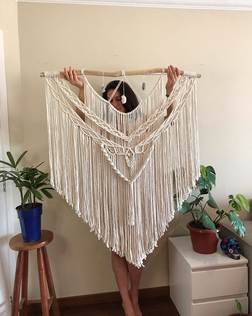 Painéis de macrame grandes - Sanat ve El Sanatları
