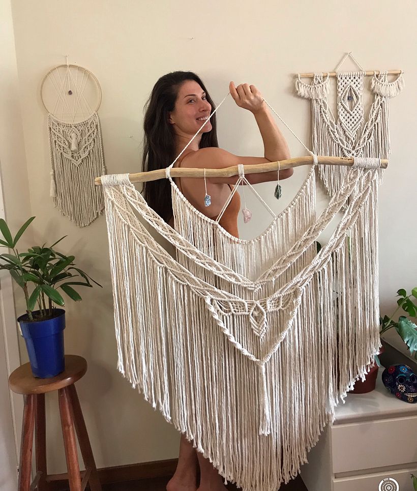 Painéis de macrame grandes - Sanat ve El Sanatları