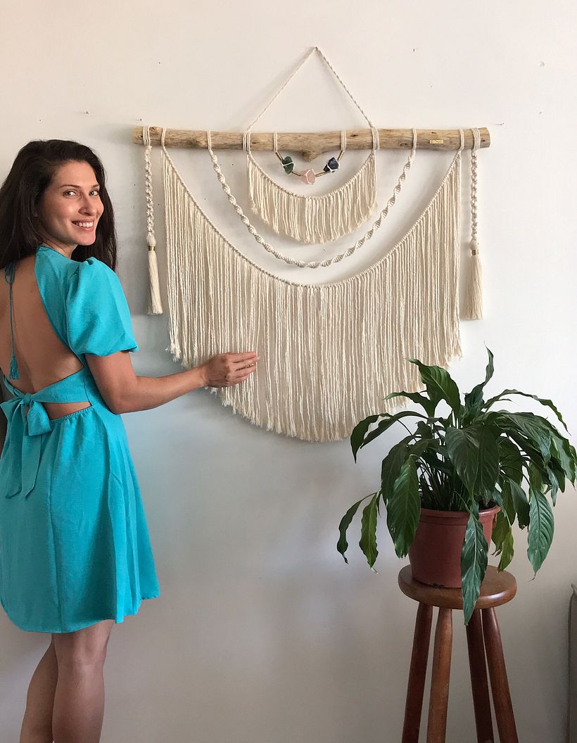 Painéis de macrame grandes - Sanat ve El Sanatları