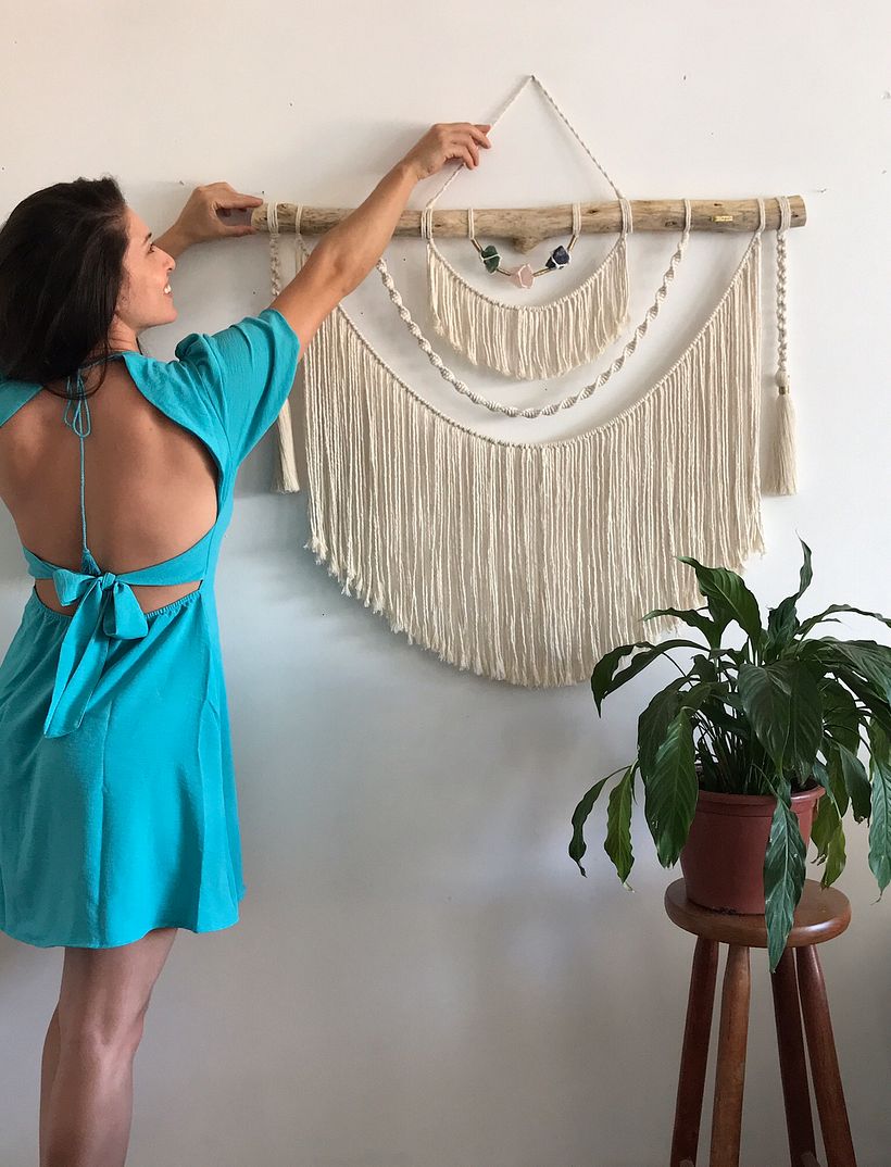 Painéis de macrame grandes - Sanat ve El Sanatları