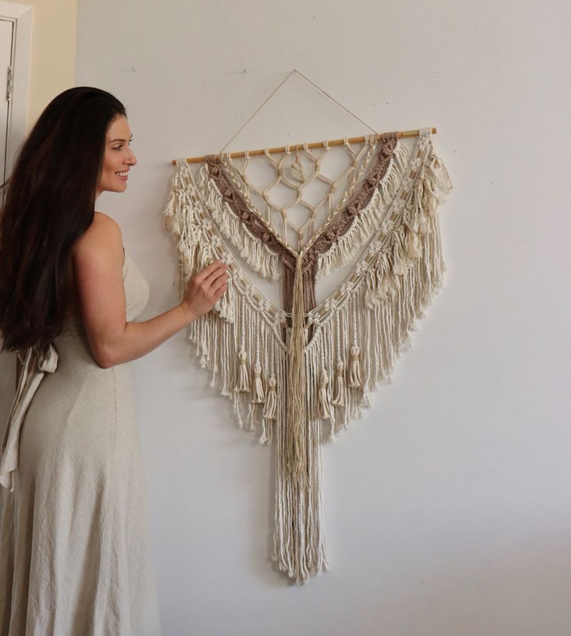 Painéis de macrame grandes - Sanat ve El Sanatları