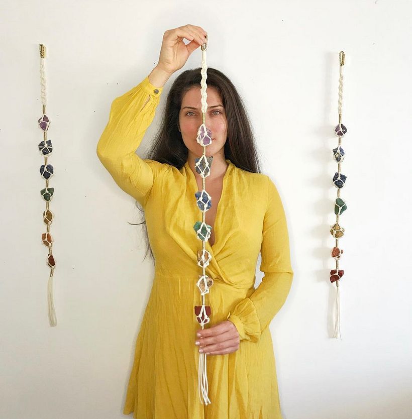 Macrame com cristais 2