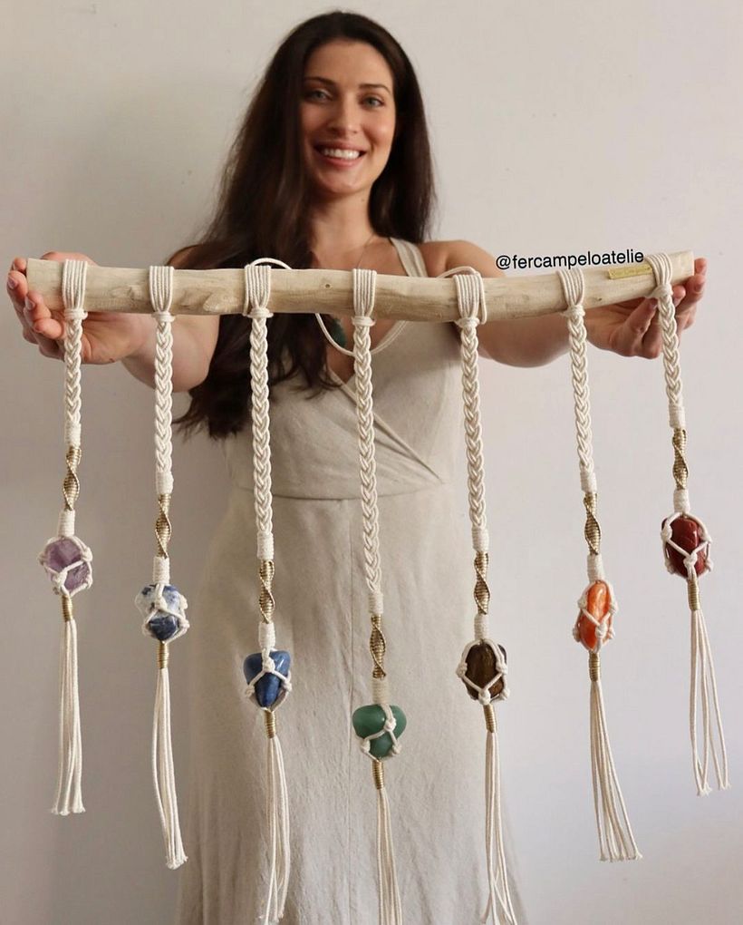 Macrame com cristais 4
