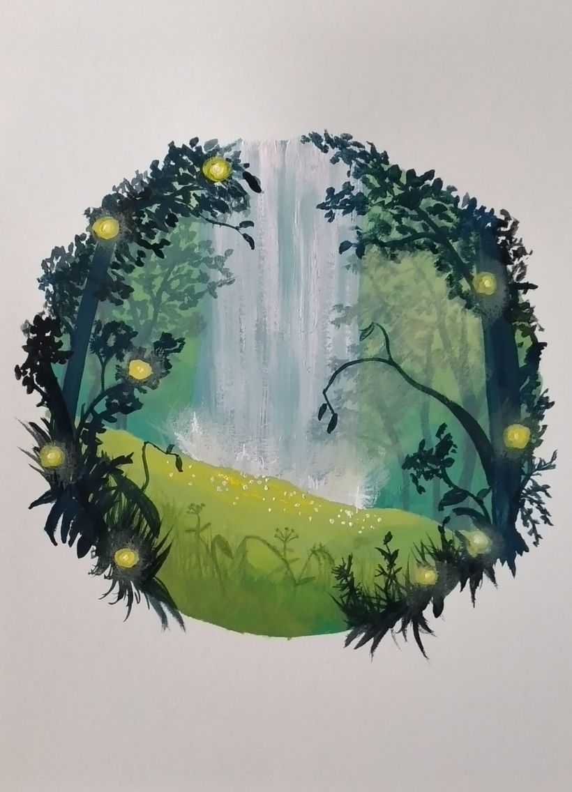 Mein Kursprojekt: Märchenlandschaften mit Gouache malen 1