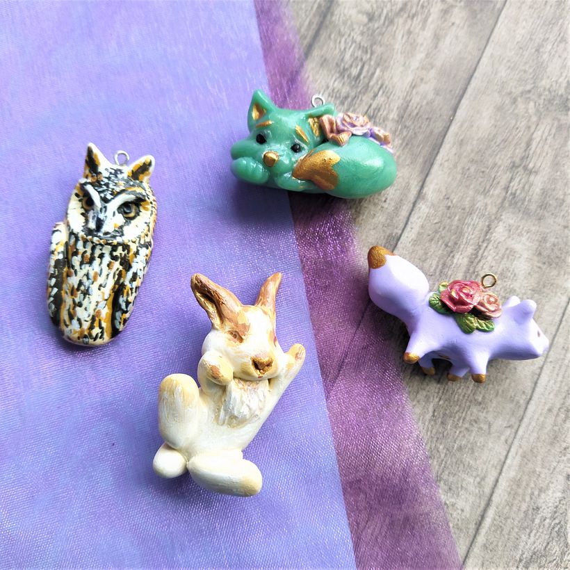Meu projeto do curso: Criação de joalheria com polymer clay 1