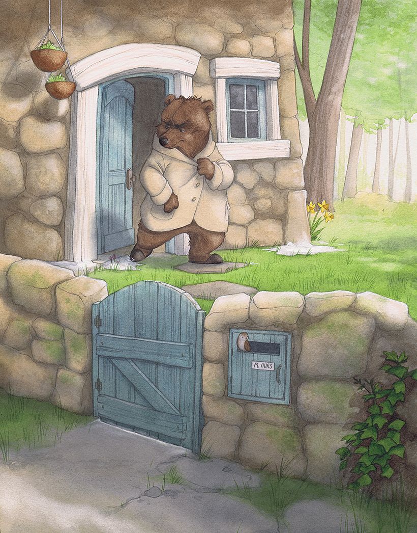 Und die endgültige Version mit Aquarell!