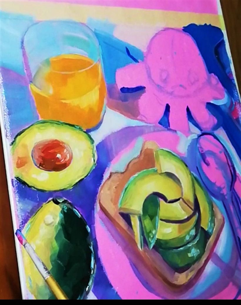 some steps by painting final project for course