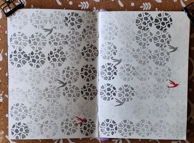 Mon projet du cours : Illustrations avec des tampons faits main 4