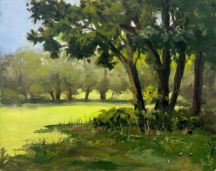 YEESAM ART Pittura Ad Olio Con Numeri Fai Da Te, 40x50cm, Aquila Sulla Foresta, Kit Completo Con Pennelli E Lente, Senza Cornice