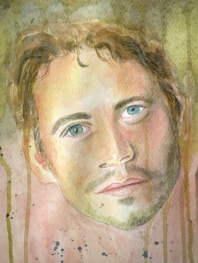 I tried to paint Paul Walker because I think he was a beautiful person. 