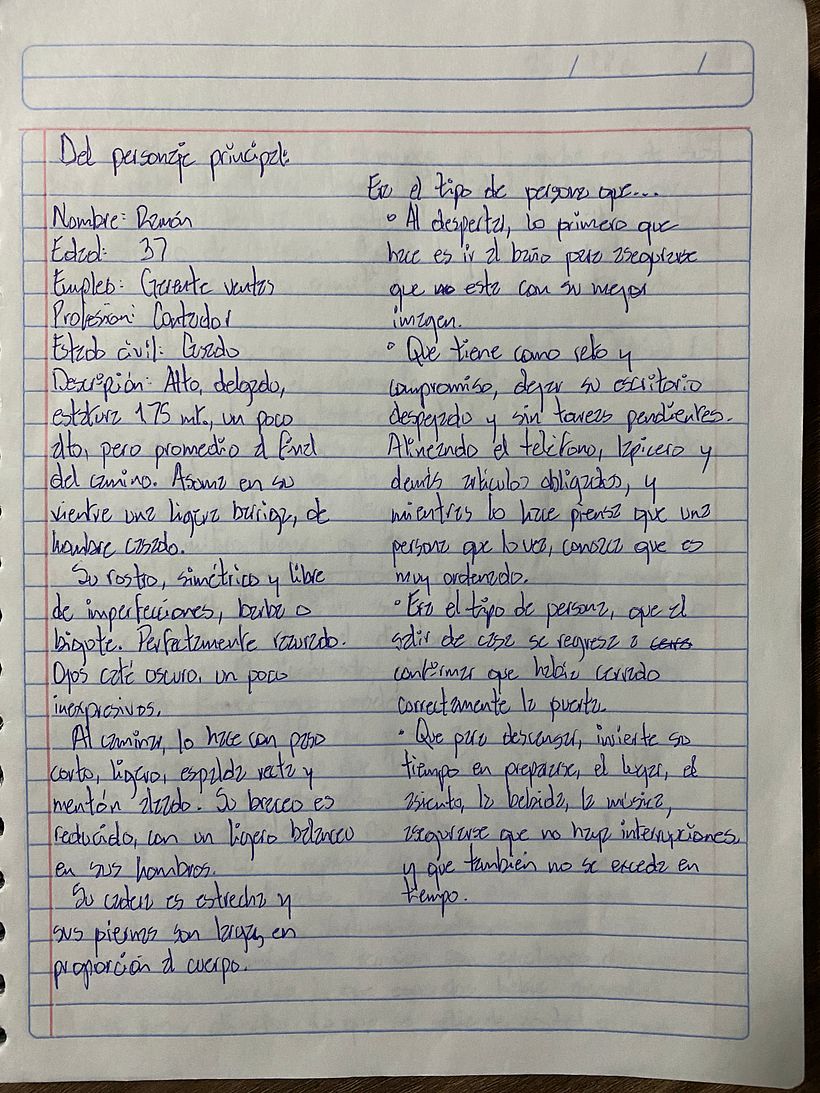 Entrevista con el personaje principal