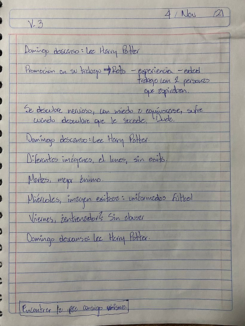 Guión inicial del relato