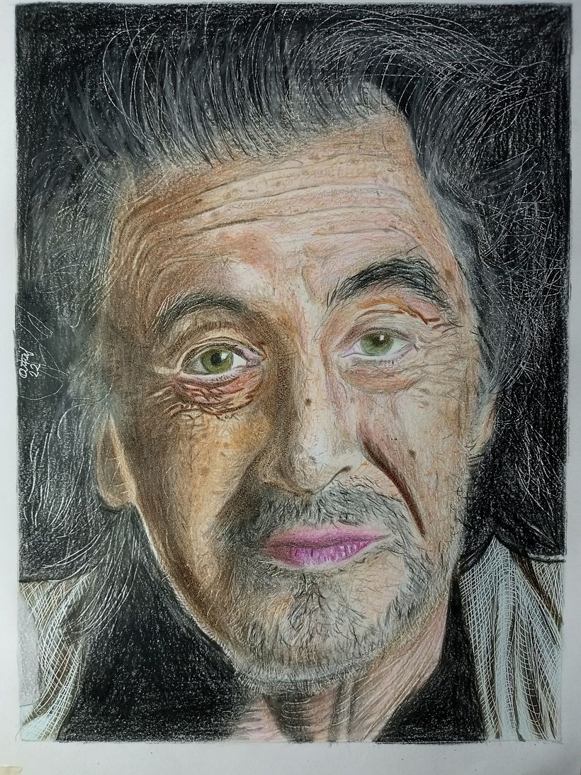 Mi Proyecto del curso: Retrato realista con lápices de colores 1