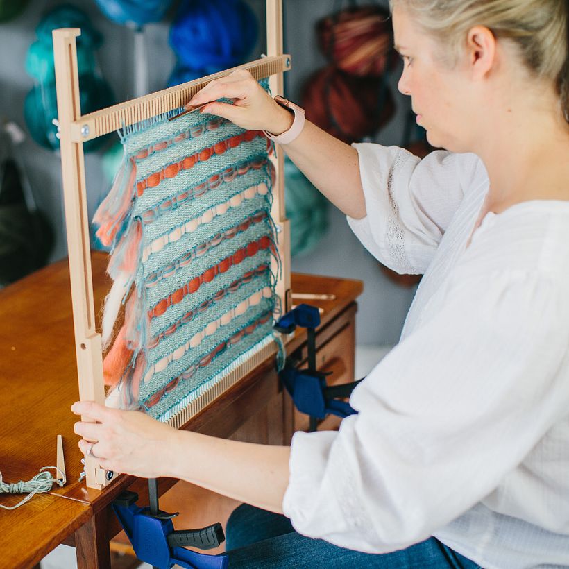 My project in Hand-Weaving Techniques: Design Textile Accessories course 3