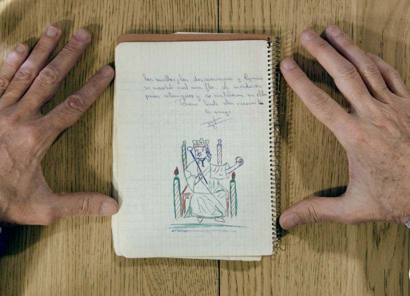 Uno de los dibujos inspirados en la historia española que Miguel Gallardo hacía de niño.