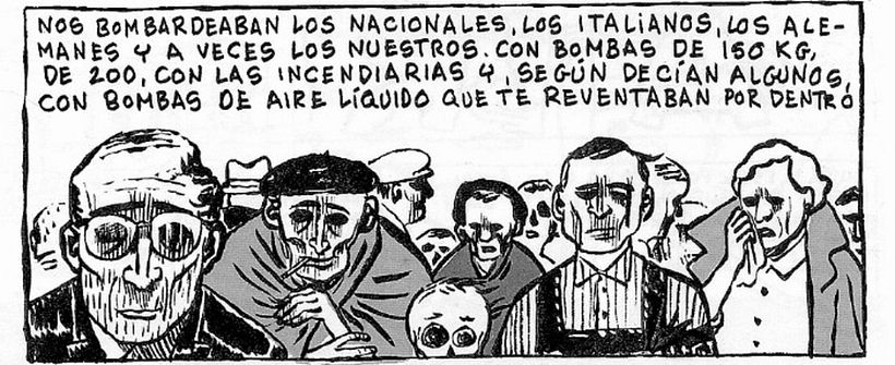 A vignette from "A long silence", a work that rescued the memories of his father, a republican soldier during the Civil War.