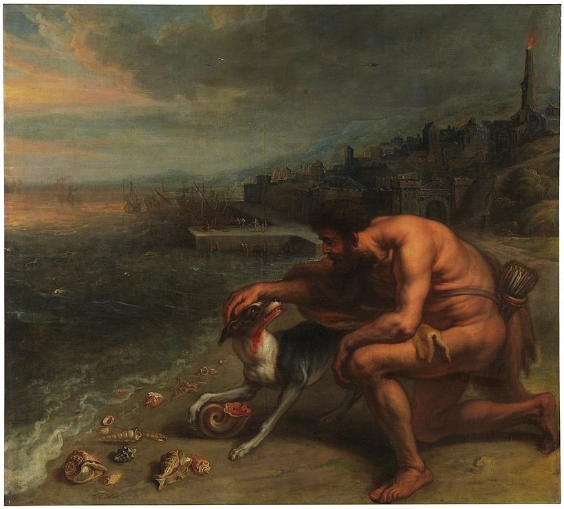 'Il cane di Ercole scopre la porpora', Theodoor van Thulden.