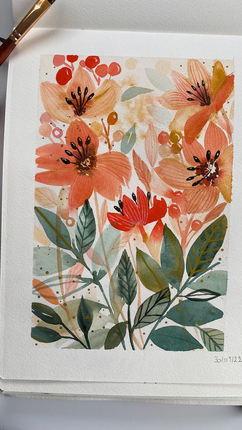 Mon projet du cours : Aquarelle florale créative : renouez avec la nature 2
