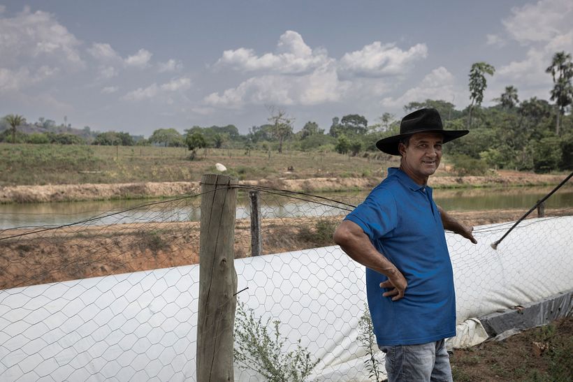 Criação de peixes no Assentamento São Pedro, no município de Paranaíta.