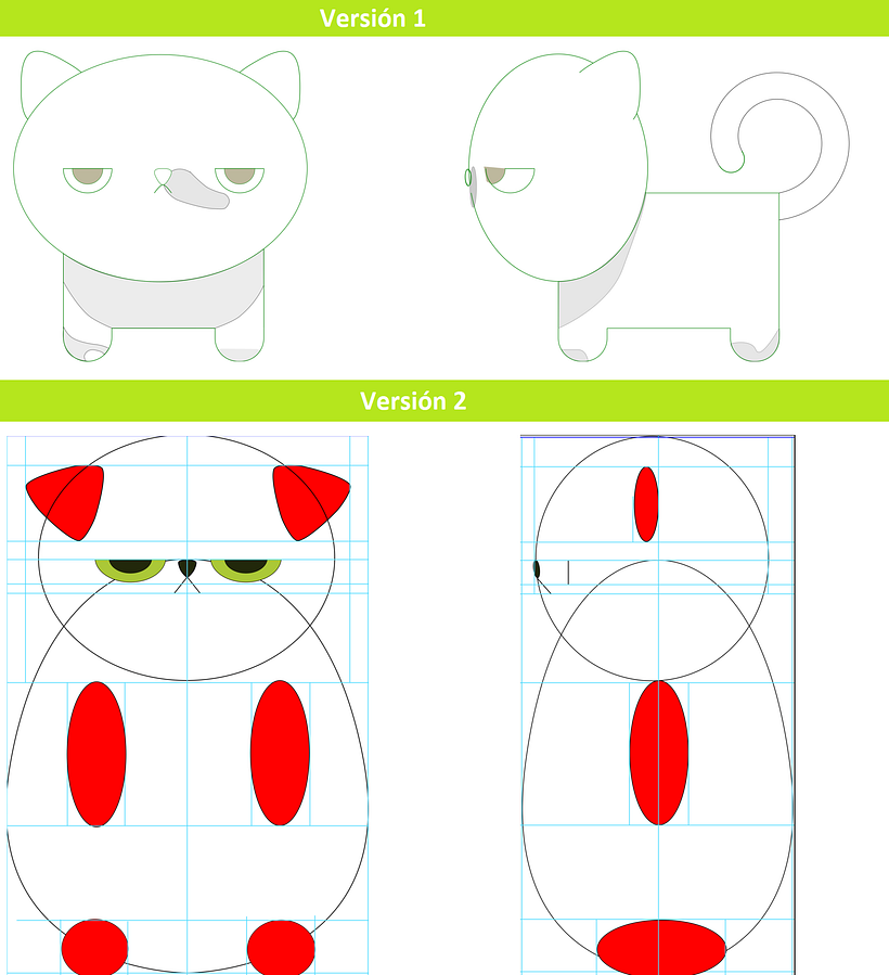 Las hojas de modelo.