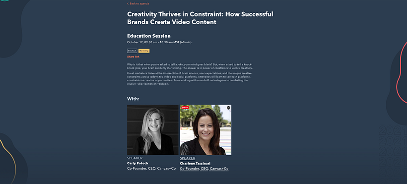 “Creativity Thrives in Constraint” at Inbound  1