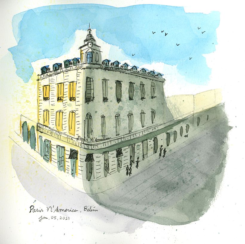 My project in Architectural Sketching with Watercolor and Ink course 1