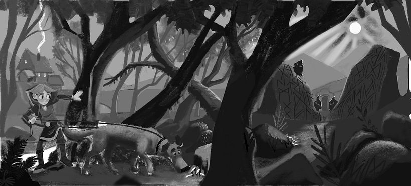 I then refined that value sketch a little adding hilights and shadow.