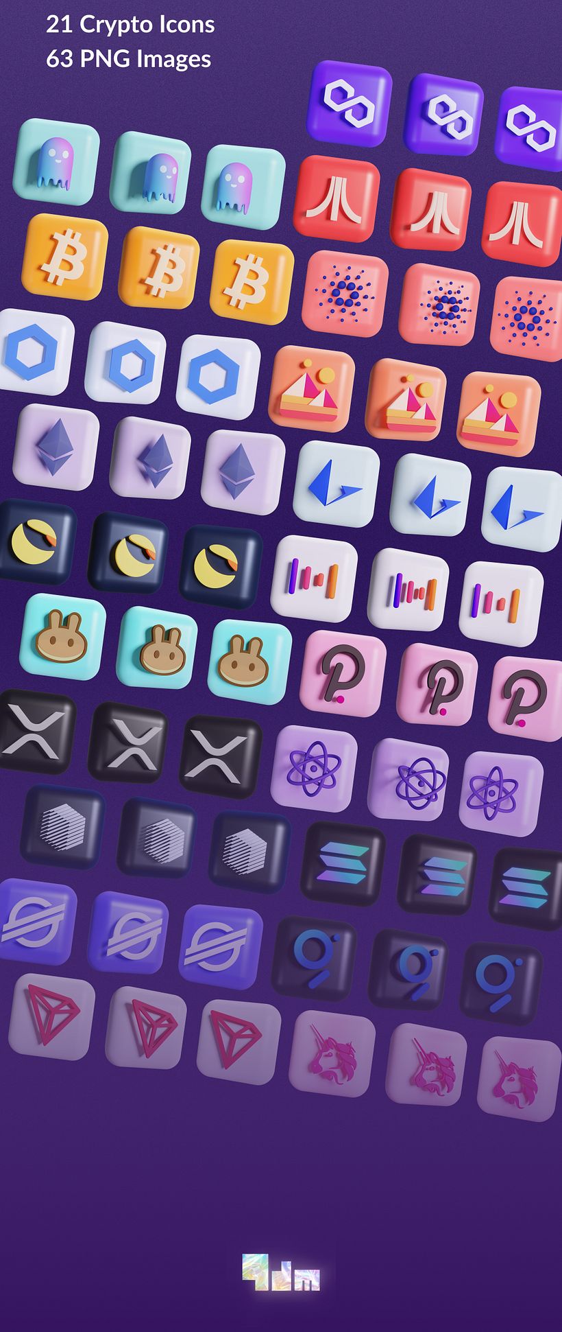 Crypto 3d icons 1