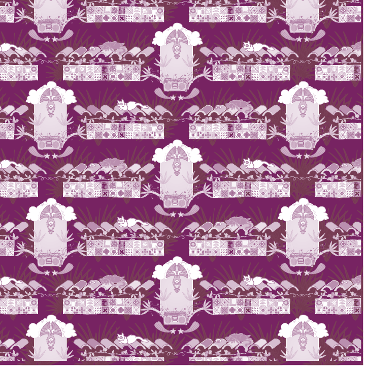 Here's the pattern done in a single color.