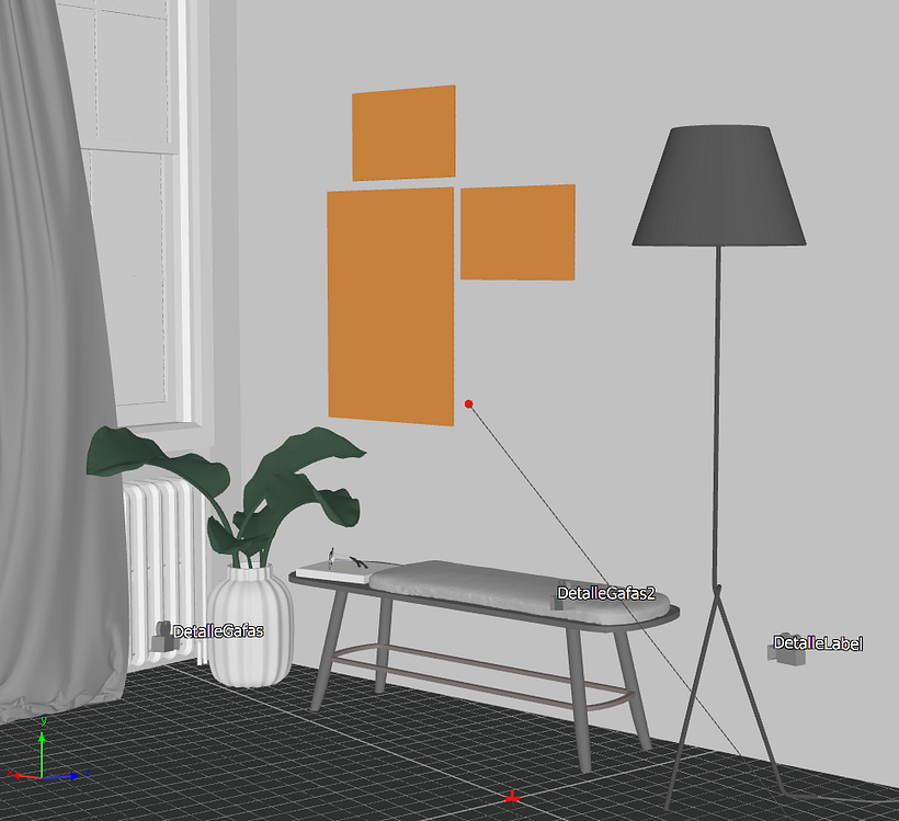 Composición de la escena.