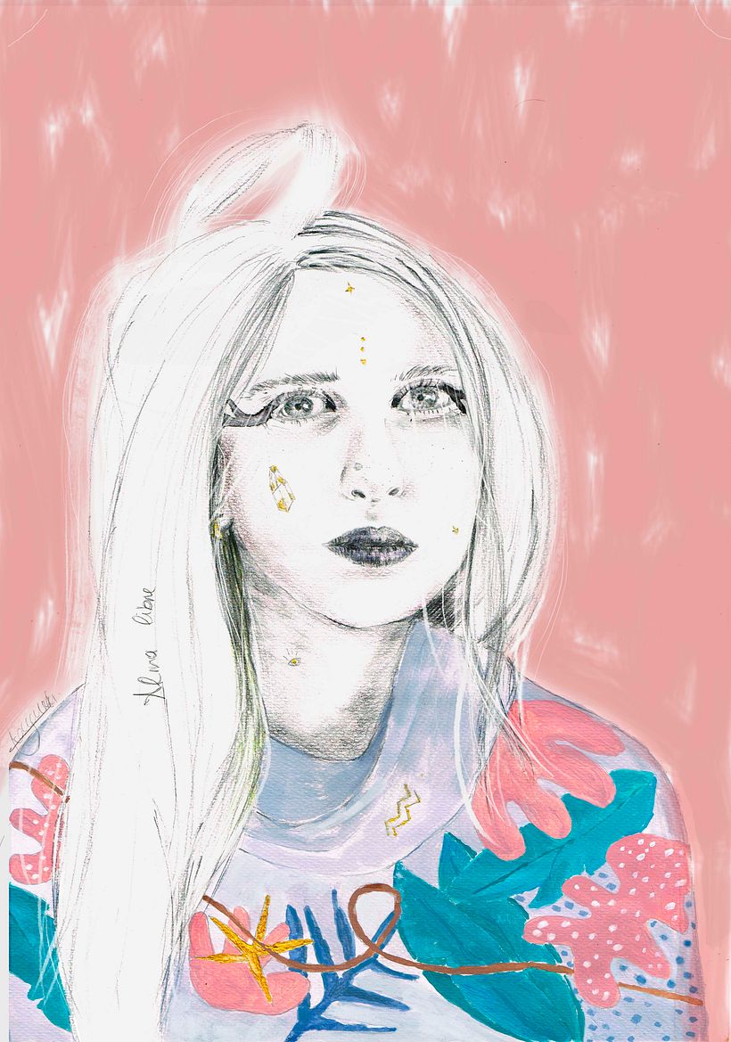 Mi Proyecto del curso: Retrato con lápiz, técnicas de color y Photoshop 4