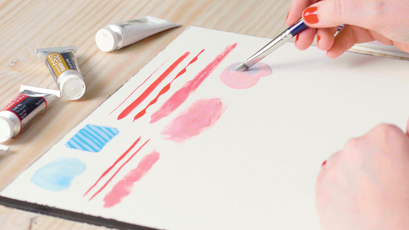 Efecto con pincel de punta ovalada.