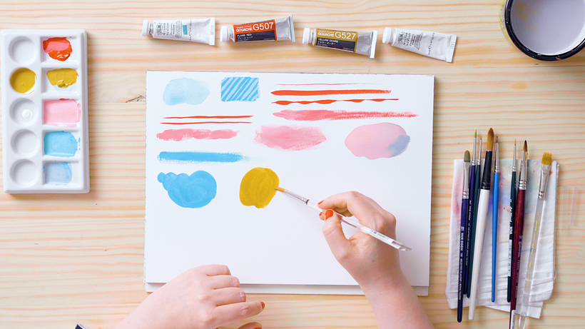 Efecto de pincel con punta de lengua de gato.