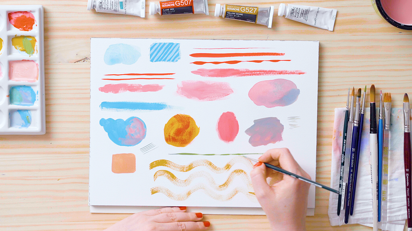 Trabaja muestras de secado para observar las tonalidades logradas. 