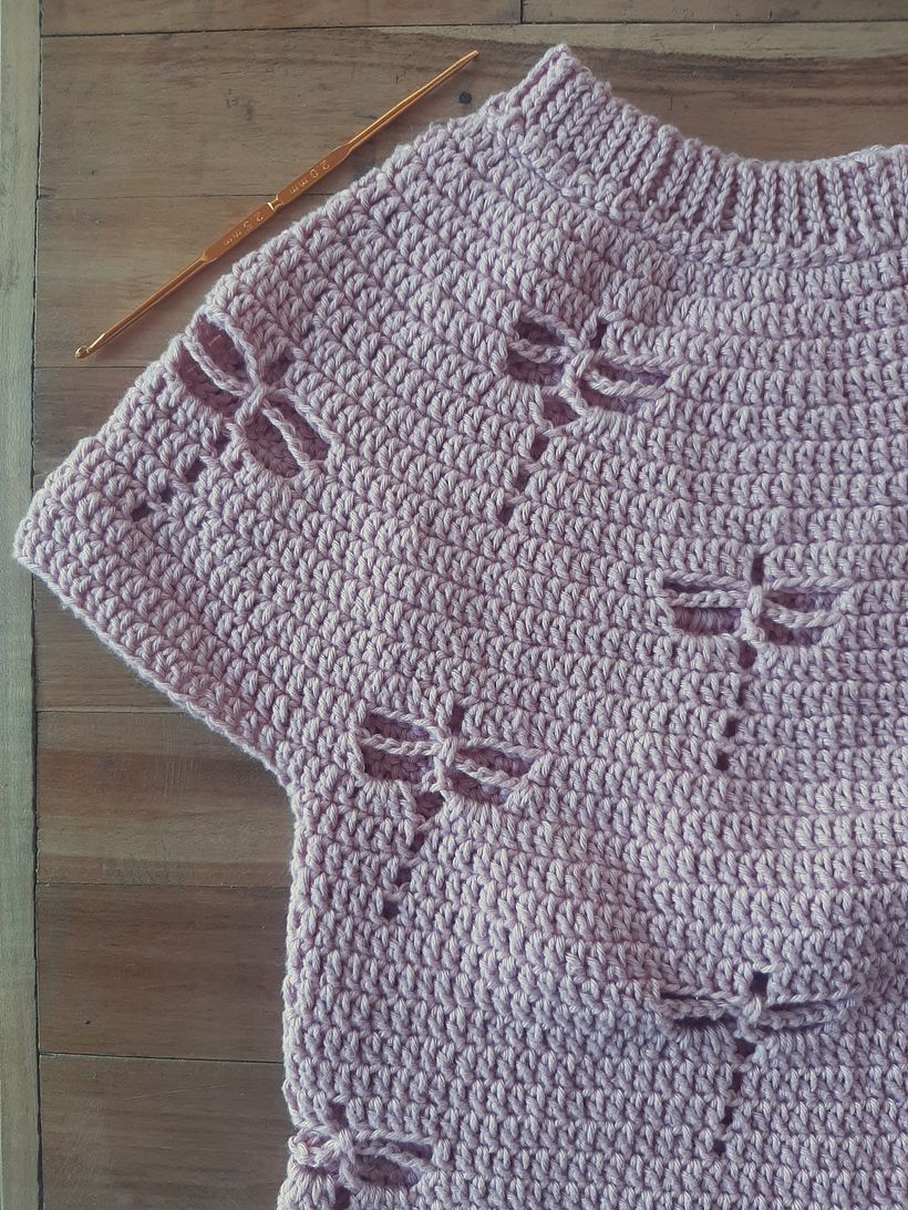 Blusa en tejido circular de crochet 2