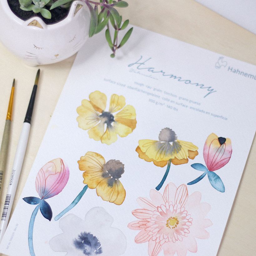 Estampa Floral Aquarelado - Tekstil Baskısı