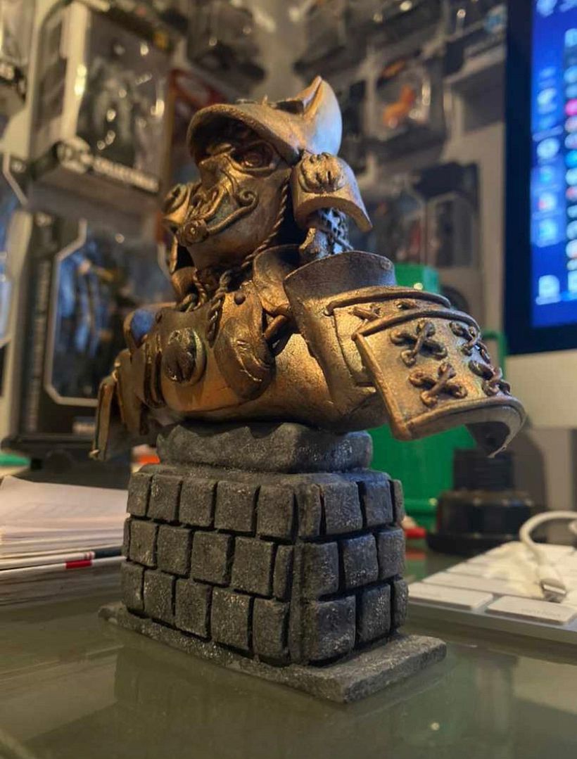 Mi Proyecto del curso: Escultura de personajes en plastilina epóxica - Batman Samurai  1